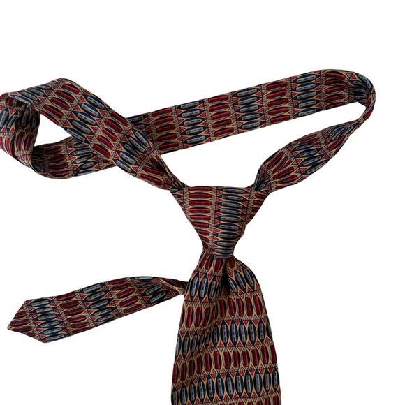 GIVENCHY MONSIEUR Mens Neck Tie 100% Silk Geometric Luxury Preppy Designer - Picture 16 of 16